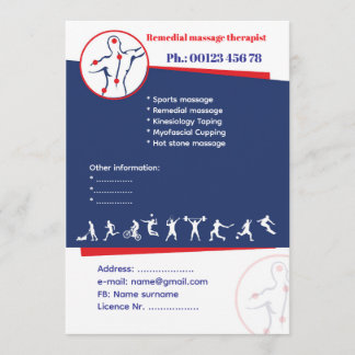 Invitation Remedial massage Flyer Template