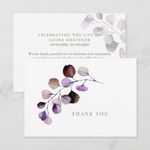 Invitation Remerciement de deuil au Eucalyptus PixDezines