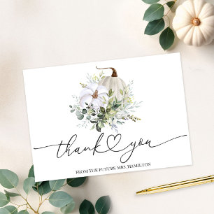 Invitation Remerciement de mariage automnal Citrouille Verdur