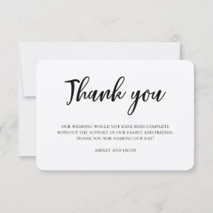 Invitation Remerciement de mariage rustique. Note de campagne