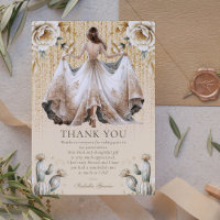 Remerciement personnalisé de Quinceañera Luxe Ivoi
