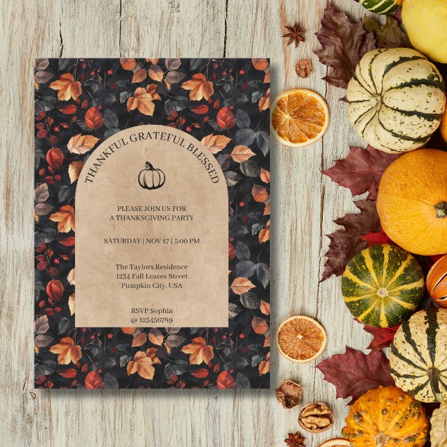 Invitation Remerciements à la Soirée de Thanksgiving (Créateur téléchargé)