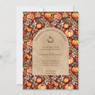 Invitation Remerciements à la Soirée de Thanksgiving