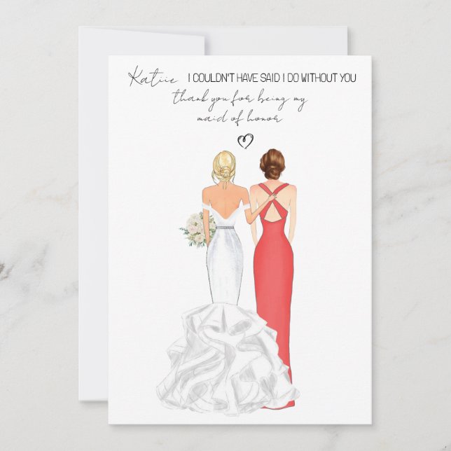 Invitation Remerciements personnels Merci d'avoir été ma demo (Devant)