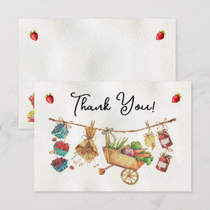 Invitation Remerciements pour la Baby Shower du marché des ag