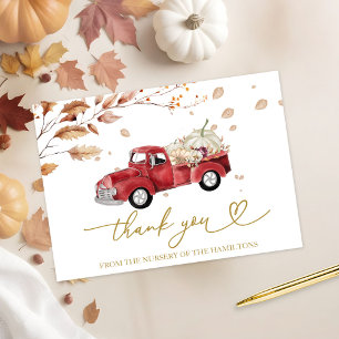Invitation Remerciements pour la Baby Shower Vintage Truck d'
