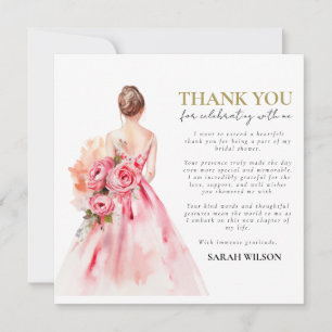 Invitation Remerciements pour une fête prénuptiale minimalist