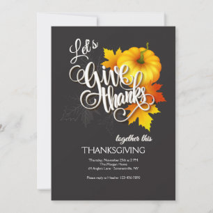 Invitation Remerciez Ensemble Thanksgiving