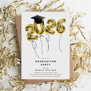 Invitation Remise de diplômes de la promotion '2026' avec bal