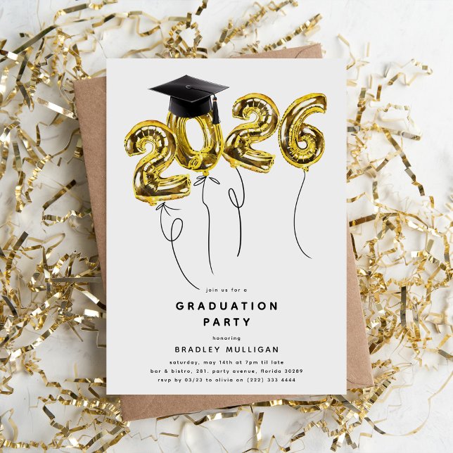 Invitation Remise de diplômes de la promotion '2026' avec bal (Créateur téléchargé)