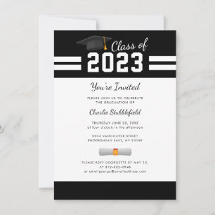 Invitation Remise des diplômes 2026 Fête de fin d'études mode