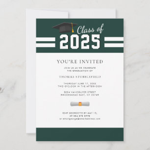 Invitation Remise des diplômes Collège Grad 2026 Fête