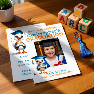 Invitation Remise des diplômes de la maternelle Happy Goose