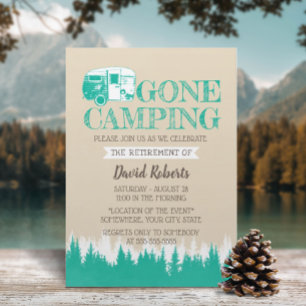Invitation Remorque Camping de retraite Happy Camper