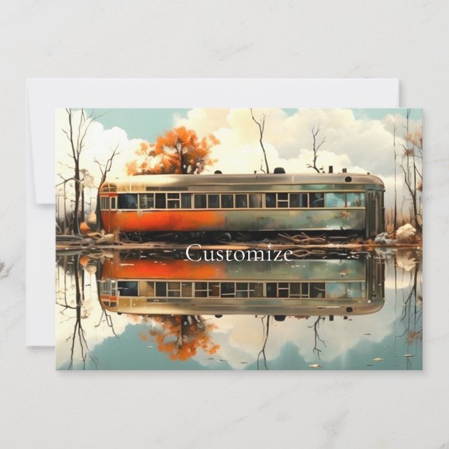 Invitation Remorque Caravan vintage RV Thunder_Cove (Devant)