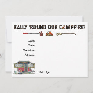 Invitation Remorque de voyage pour Camper Popup Vintage Cute