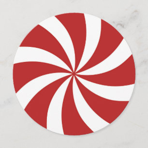 Invitation Remous de sucrerie de Noël de menthe poivrée