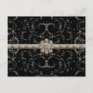 Invitation Remous octogonaux de diamant de Bling d'argent de