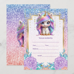 Invitation Remplir l'invitation de licorne