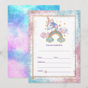 Invitation Remplir l'invitation de licorne