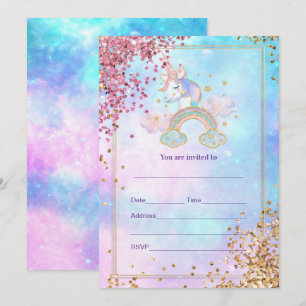 Invitation Remplir l'invitation de licorne