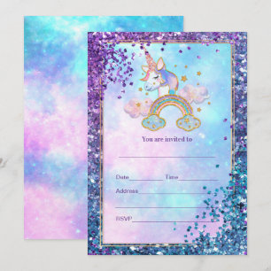Invitation Remplir l'invitation de licorne