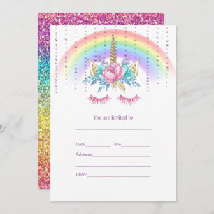Invitation Remplir l'invitation Unicorn
