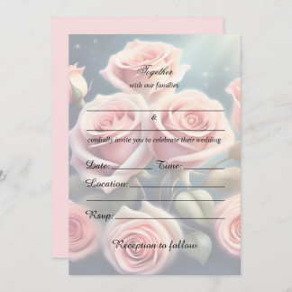Invitation Remplissez L'Invitation Florale Du Mariage Blanc