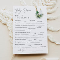 REMY Baby shower Libs Remplir dans le jeu vide 5x7