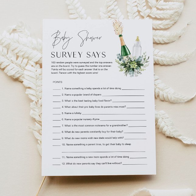 Invitation REMY Baby shower Survey dit Jeu - Bouteilles Poppi (Créateur téléchargé)