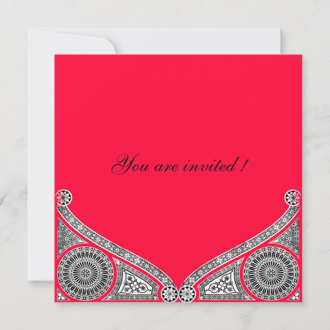 Invitation RENAISSANCE ,rouge (Devant)