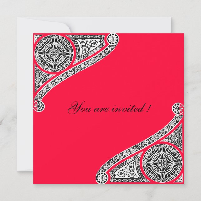 Invitation RENAISSANCE ,rouge (Devant)