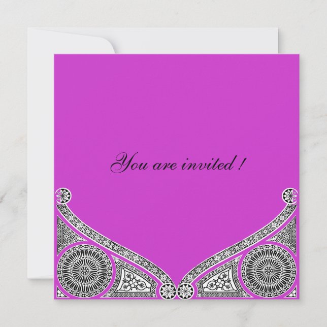 Invitation RENAISSANCE, violet pourpre brillant (Devant)