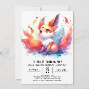 Invitation Renard amusant modifiable Anniversaire