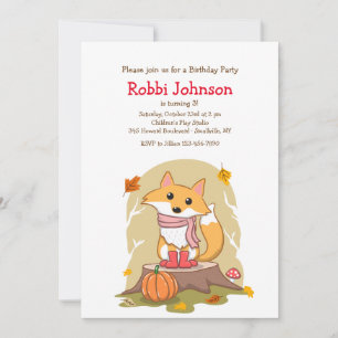 Invitation Renard Automne