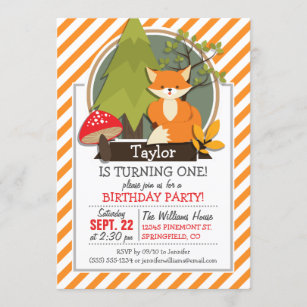 Invitations Faire Part Cartes Anniversaire Renard Zazzle Fr