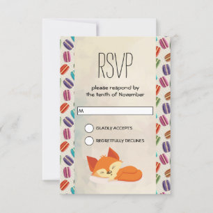 Invitation Renard orange mignon avec couronne Anniversaire RS