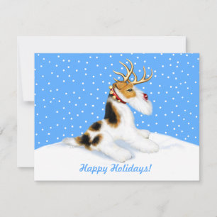 Invitation Renard Terrier Reindeer