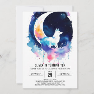 Invitation Renard Whimsical Woodland Anniversaire