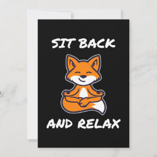 Invitation Renard Yoga Asseyez-vous et détendez-vous