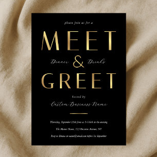 Invitation Rencontre professionnelle Black & Gold et mise en 