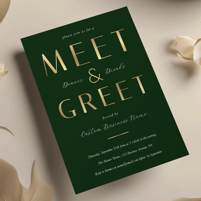 Invitation Rencontre professionnelle verte et orrée (Créateur téléchargé)