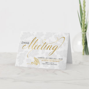 Invitation Rencontrer l'entreprise Faux Gold Leaf Blair