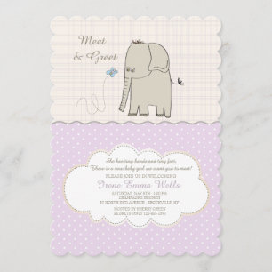 Invitation Rencontrez et saluez l'invitation d'une petite fil