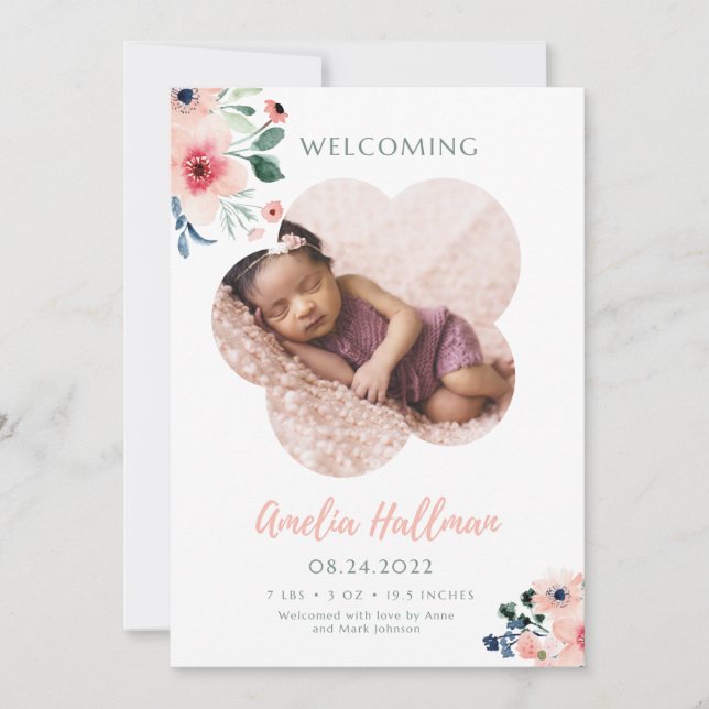 Invitation Rencontrez Notre Cadeau Précieux - Enfin Ici! (Devant)