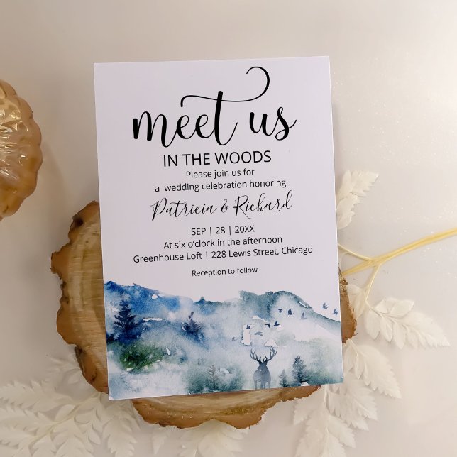 Invitation Rencontrez-Nous Dans Les Bois Forêt Mariage Extéri (Créateur téléchargé)