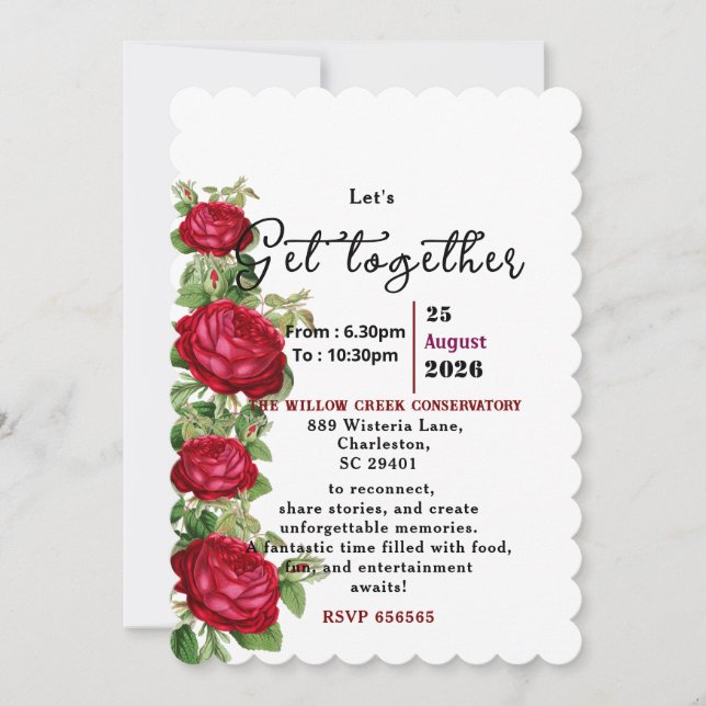 Invitation Rendez-vous des Roses Intemporelles  (Devant)