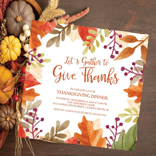Invitation Rendez-vous pour remercier Merci Thanksgiving Dine (Créateur téléchargé)