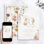 Invitation Rendre 30 apparence bon or rose Anniversaire botan<br><div class="desc">Bienvenue à vos 30 grands avec une invitation aussi grande et sophistiquée que vous êtes ! Élevez votre fête d'anniversaire avec cette magnifique et élégante florale rose 'Making 30 Look Good' Birthday Party Invitation. Des motifs floraux d'aquarelle rose vif classiques mais modernes sur le devant, avec des numéros de feuille...</div>