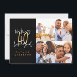 Invitation rendre 40 look bon noir et or multi photo<br><div class="desc">design multi photo,  noir et or,  ce qui fait 40 look bon, </div>